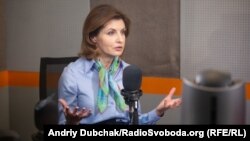 Марина Порошенко, голова Українського культурного фонду, дружина президента України Петра Порошенка, в студії Радіо Свобода. Київ, 2019 рік