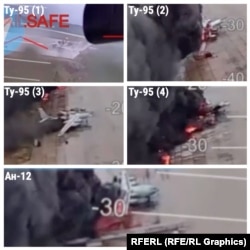 Моделі знищених літаків на кадрах із дронів над базою «Оленья»