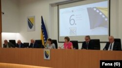 Članovi CIK-a na pres-konferenciji u Sarajevu, 5. septembra 2024.