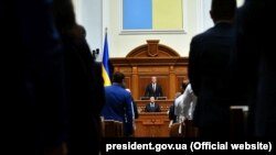 Володимир Зеленський під час інавгурації на посаду президента України. Київ, 20 травня 2019 року