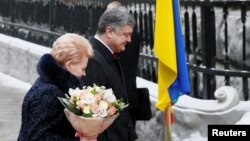 Даля Ґрібаускайте і Петро Порошенко, Київ, 12 грудня 2016 року