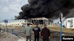 Пожежа в Мукачеві після російської атаки в ніч на 21 серпня