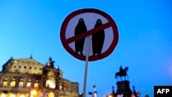 Демонстрация против новых мигрантов в Европе. Дрезден, февраль 2016