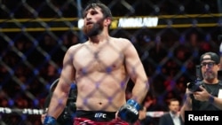 Магомед Анкалаев, Лас-Вегас, США, 8 марта 2025 года (ФОТО: Stephen R. Sylvanie-Imagn Images)