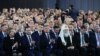 Російські діячі слухають щорічне послання Володимира Путіна Федеральним зборам Російської Федерації